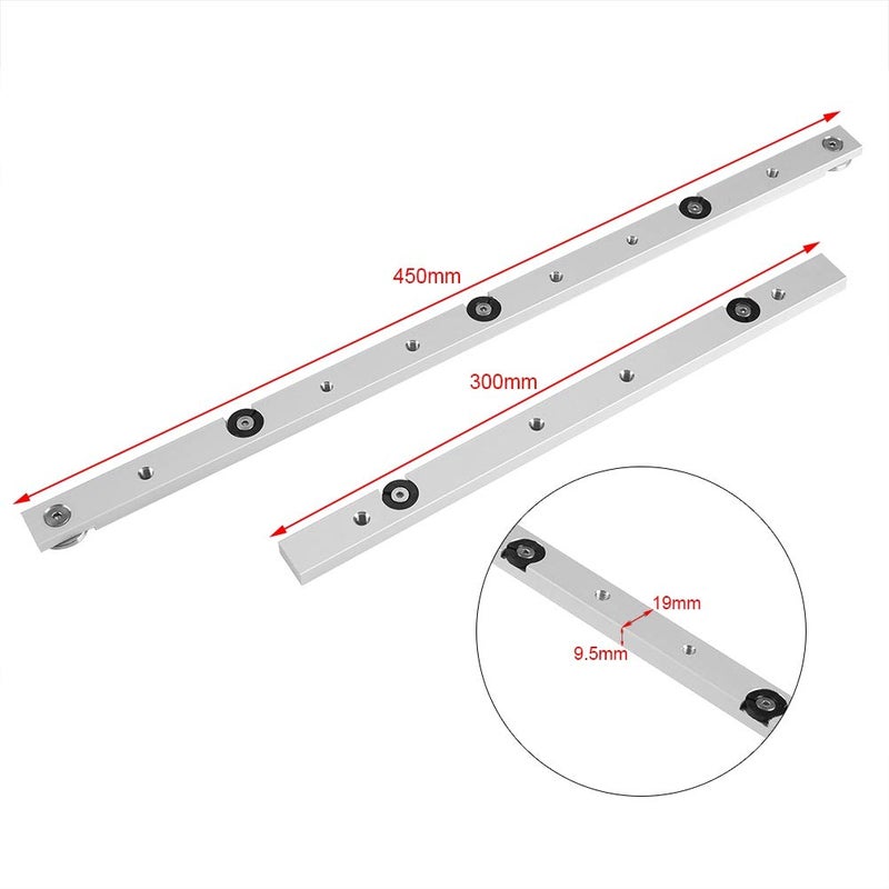 TOPINCN Miter Bar Aluminium Alloy, Jig and Fixture Bar Slider Table Saw Rod Wood Working Tool In Use 450mm Miter Bar T-Slot Track Bar Slider Rod Woodworking Tool - Image 2